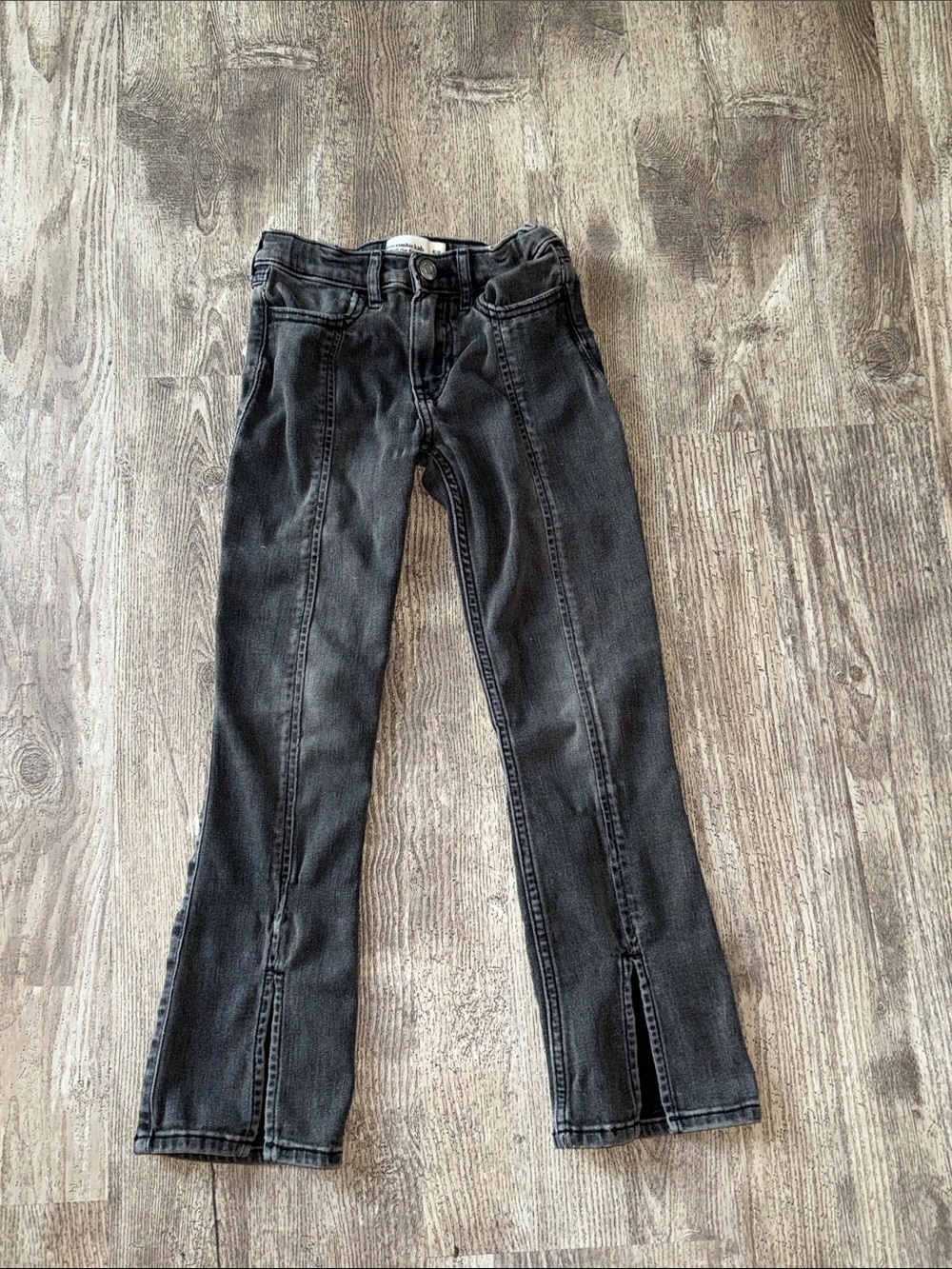 abercrombie kids Black Flare Jeans with Front Slit